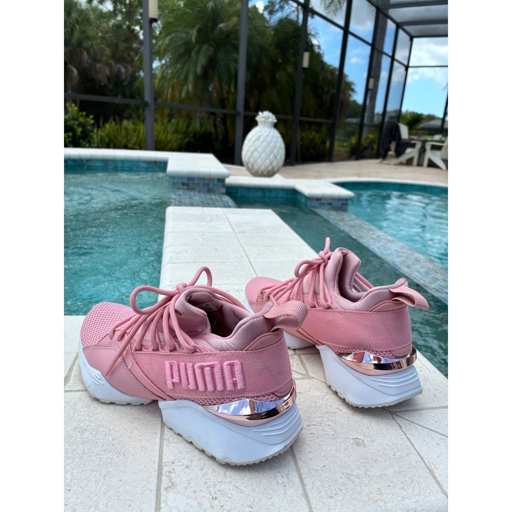 PUMA Muse Maia Metallic Rose Women's Sneakers – Bridal Rose/Rose Gold 6 - Picture 4 of 6